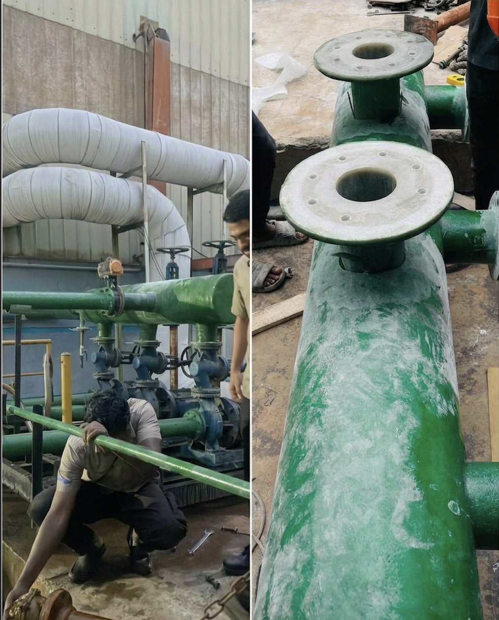 Emergency FRP Header Pipe Replacement for Sulfuric Acid Service at Rahimafrooz Globatt Ltd.